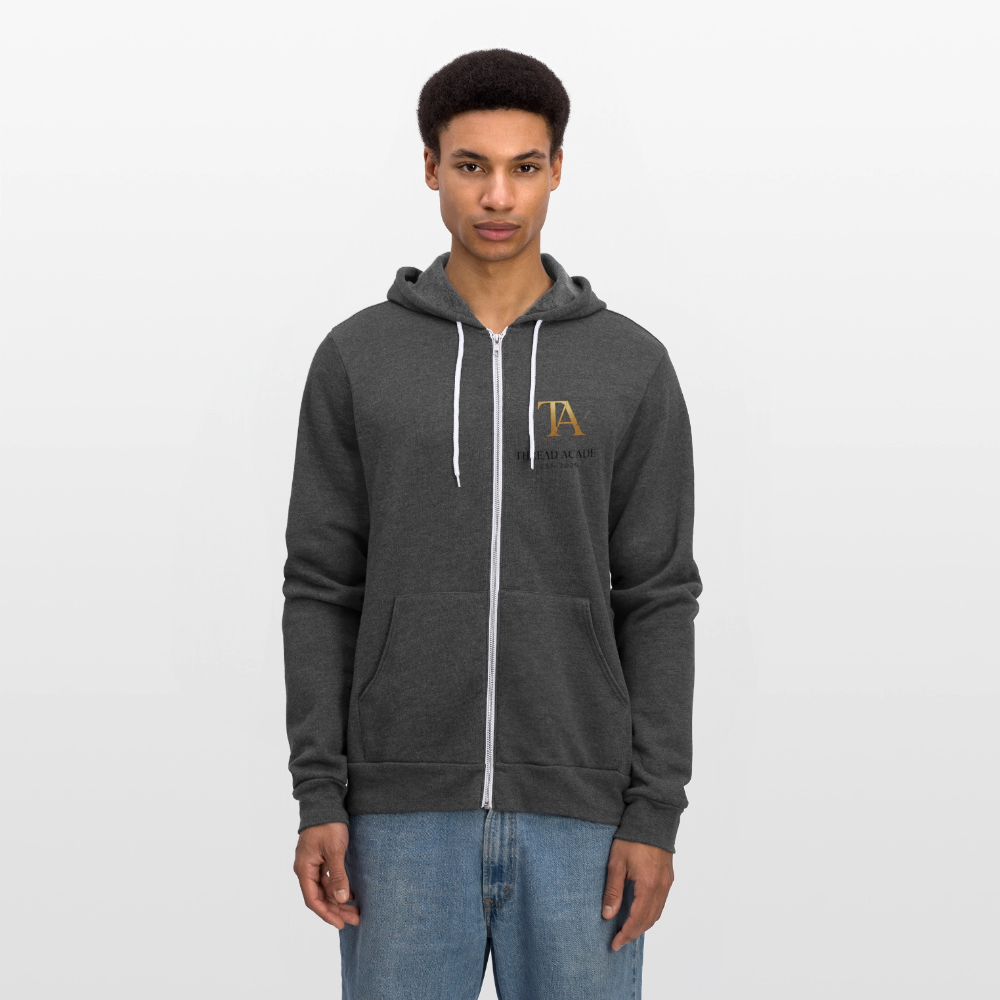 Thread Academy zip up hoodie - charcoal grey